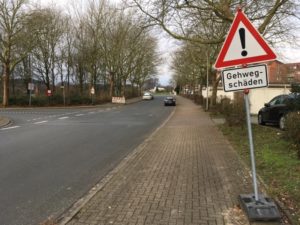 Auf dem Stadtring darf 50 km/h gefahren werden; die Autosteuerung zeigt 50 km/h an